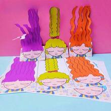 1pc/4pcs/19pcs/27pcs/133pcs Funny Little Hairstylist Paper Cutting Set, Handmade Game Props, Color Matching Training Tools, Creativity & Imagination Booster, Hobby Cultivation, DIY Fine Motor Skills Practice Origami Toy, Homemade Art Supplies Kit, Student Handcraft Small Gift/Birthday Gift/Learning Gift/Holiday Gift, Cultivate And Improve Hands-On Ability, Learning Ability