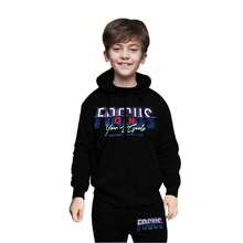 Conjunto de Pants para Niño 2 Piezas Sudadera y Pantalon Deportivo Bonitos Diseños Bordados Outfit Cómodo para Niños Modelos de Temporada - Negro - Ver 1