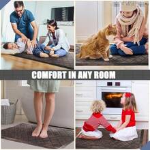 Cushioned Anti-Fatigue Floor Mats, Heavy Duty Non-Skid, 1/2 Inch Thick Ergonomic Comfort Foam, Brown, Home Decor - 棕色 - 查看 2
