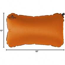 Teton Sports ComfortLite - Almohada Autoinflable de Algodón para Acampar - Naranja/Microfibra - Ver 4