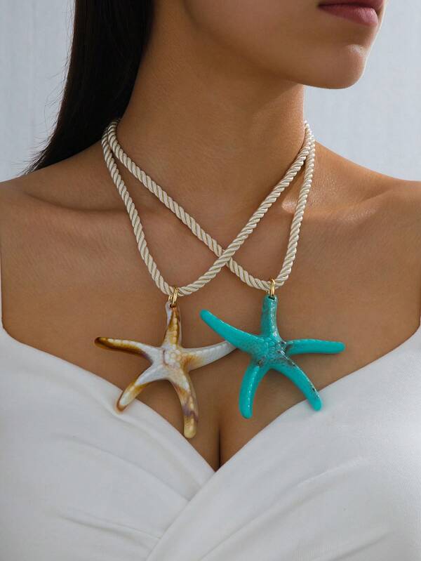 1 stuk zomerstrandhangerketting, modieuze accessoire voor vrouwen, geschikt voor strandresorts