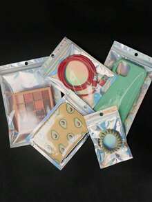 50 piezas Bolsas de regalo con diseño láser arcoíris en varios tamaños, bolsas con cremallera reutilizables con diseño autosellante láser-arcoíris, adecuadas para bolsas de caramelos para pequeños negocios y bolsas de muestra con ventana frontal, bolsas autosellantes, bolsas de caramelos para regalos de festivales, Navidad