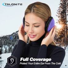 Foldable Fleece Ear Warmers For Outdoor Skiing - A-purple - View 4
