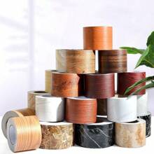 1 rouleau de ruban adhésif imitation bois à forte adhérence, ruban autoadhésif imperméable anti-moisissure pour réparation de meubles et de sols, ruban de réparation de grain de bois, ruban de couleur bois autoadhésif pour tables, chaises, plinthes, portes, fenêtres, sols, artisanat et DIY.