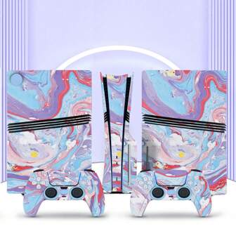 6 pièces Autocollants de console de jeu version numérique Pro P5 à motif bonbon, anti-poussière et résistant aux rayures