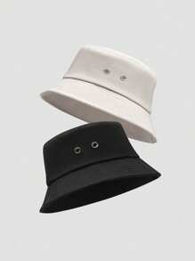 1pc Spring Summer Wide Brim Bucket Hat Women Men Korean Letter Embroidery Outdoor Sun Hats Double Side Wear Fisherman Panama Cap