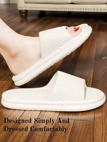 New Summer Fashion Minimalist Men Casual Slippers, EVA Material Breathable Non-Slip Comfortable No Odor Durable Anti-Bacterial Foot Care, Versatile For Daily Casual, Beach, Vacation/Outdoor, Unisex Couple Flip Flops, Shower Shoes - Multicolor - View 16