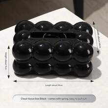 1pc, Tissue Box Holder, Desktop Tissue Holder, Tissue Box Cover, Kawaii Cloud-Shaped Tissue Box, Decorative Tissue Box, Creative Tissue Box For Home Kitchen Bedroom Living Room Dining Room, Plastic Home Storage Box, Home Decoration, Home Supplies Bathroom Decor Fall Decor Back To School - Multicolor - View 8