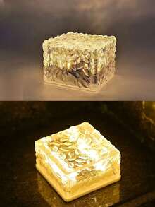 4 Packs Outdoor Decor Solar Ice Block Lights - Frosted Acrylic Stake Lights With IP65 Waterproof, 8H Auto On/Off For Garden Pathway, Patio, Backyard - Small Ice Brick Lamp - View 9