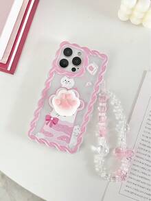 猫咪挤压缓解压力彩色编织波浪边亮面油带链条简约防摔厚手机保护壳印花兼容 16 XR /7/8 15 Pro Max/12 Pro Max/13 Pro Max/14 Pro Max 13 14 11 12P 14 P11 软壳 P12 防摔 XS.XR /78P.78GES2，适用于 A134G A22 A21S A514G A52 S22 Ultra A335G、A34 A35 适用于 Redmi 10 Redmi Note 11 4G Redmi 11 Lite A53 TPU A14 /A23/S23 Ultra S24 A14 A15 S23 A73 A55 A54 Redmi 手机壳