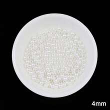 3-14mm ABS Faux Pearl Beads With Hole, Loose Round Craft Beads For Jewelry Making, DIY Handmade Needlework Faux Pearl Necklace Bracelet 8 Size White Beige