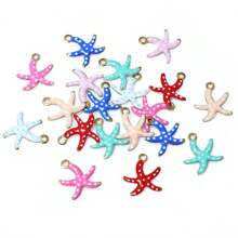 10pcs 10.5x10mm Stainless Steel Small Dots Starfish Charms Pendant Enamel DIY Jewelry Making Accessories Findings Necklace Earrings