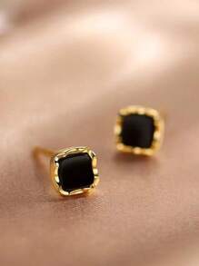 1 Pair Minimalist Personalized Niche Cross Luxury Nail Stud Earrings For Women, Niche Design Earrings