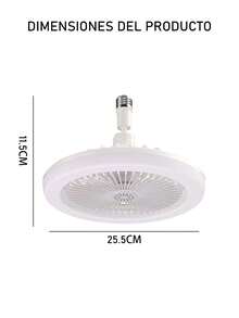 Ventilador de techo LED con dirección de 360° con control remoto, 5 aspas, 3 temperaturas de color, 3 velocidades de viento, temporizador, sin batería, cableado, dormitorio, sala de estar, estudio - Blanco - Ver 11
