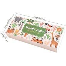 36 卷装饰性和纸胶带礼盒套装，精美纸胶带 15 毫米宽卡通动物派对主题学校用品，非常适合剪贴簿、DIY 艺术和工艺品、子弹日记本、计划本、垃圾日记本、笔记本、学校用品、返校 - 均碼 - 查看 10