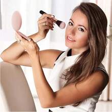 1 Set 1X/2X Portable Travel Makeup Mirror Rechargeable Handheld Vanity Mirror For Women Compact Travel For Go Touch Ups And Everyday Use Lightweight And Practical Design,Daylight LED Folding Mirror.Pocket Mirror For Handbag Purse.