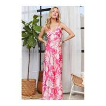 ADORA Print Spaghetti Strap Maxi Dress - Pink - View 5