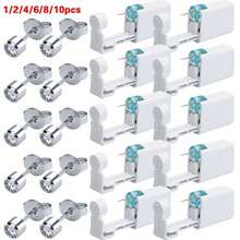 1/2/4/6/8/10PCS Disposable Ear Piercing Gun Built-In White Diamond Stud Earrings For Home Self Ear Piercing Kit - Multicolor - View 7