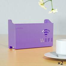 2 szt./1 szt. Uchwyt do routera bezprzewodowego, łatwy w montażu – schowek na ścianę bez wiercenia, polerowana powierzchnia, wielofunkcyjny organizer do domu i biura, praktyczny haczyk, półka ścienna na Wi-Fi, schowek na router, organizer na kable do salonu bez wiercenia, schowek na ścianę, bezprzewodowy Wi-Fi, dekoder TV