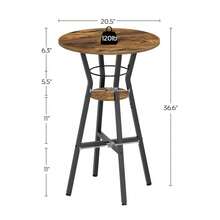 Mesa de bar, mesa alta redonda de 2 niveles, mesa de pub, mesas altas de barra para el hogar, mesas altas de bistró, para cocina, sala de estar - Multicolor - Ver 7