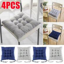 4PCS Chair Seat Garden Pads Furniture Dining Patio Outdoor Tie On Cushions 40cm