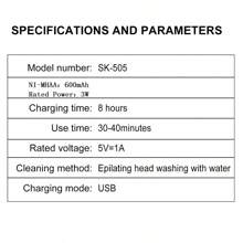 Hatteker Hatteker 1pc Women's Underarm Hair Removal Device Electric Epilator Lady'S Hair Remove Machine