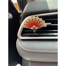 Kreatywny stop w stylu starożytnym, imitacja kapiącego oleju, płonący niebieski/czerwony, składany wentylatorowy wylot klimatyzacji samochodowej, dekoracyjne akcesoria klipsowe