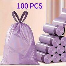 100 Pieces Portable Scented Garbage Liners, Suitable For Home, Party, Purple Garbage Bags