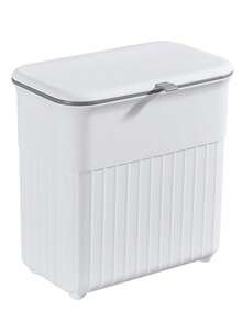 Living And Home Multi-Mount Kitchen Trash Bin (Space-Saving/Complete Set) With Hanging & Wall Hooks - White 26.5cm W X 16cm D X 27.5cm H - View 8