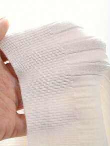 Men's Ribbed Airplane Collar Polo Knit Shirt, Short Sleeve, Summer Fashion - White - View 4