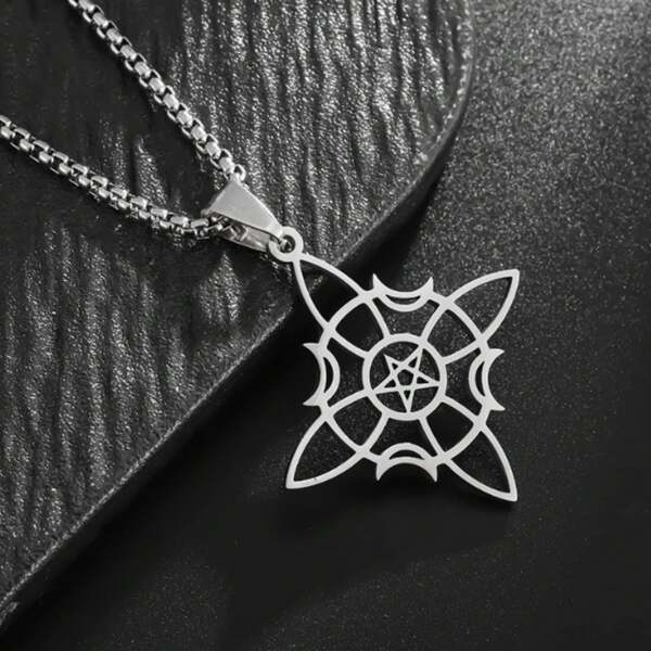 1 Piece Of Stainless Steel Square Celtic Knot Pendant Necklace, Irish Knot Necklace Decoration Suitable For Men, And Holiday Birthday Gifts