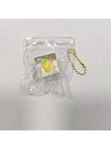 1 pieza Mini juguete antiestrés de exprimido de fruta transparente, juguete antiestrés de rebote lento, juguete de exprimido para liberación de dopamina de verano, color aleatorio de la cadena colgante, regalo para cumpleaños, Halloween, Navidad