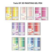 Set da 6 penne gel per calligrafia Languo da 1,0 mm con effetto 3D, punta grossa, per scrivere, disegnare, dipingere e utilizzare come evidenziatori, 42 o 54 colori, forniture scolastiche, per il ritorno a scuola