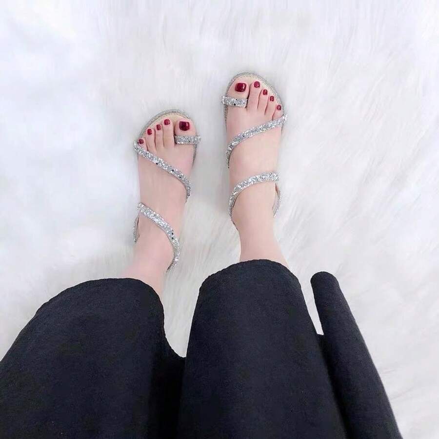 Women Flat Sandals - 金色 - 查看 1