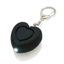 New Personal Alarm, Heart-Shaped Alarm, Women's Self-Defense Alarm, Outdoor Portable Alarm, Keychain Accessory, Self-Defense Keychain, Button Battery (LR44*3) Personal Alarm, Compact, Flashlight, 125dB High Decibel Alarm, LED Flashing Light, Suitable For Women And Elderly As Emergency Alert Device
