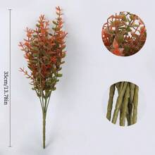 Outdoor Autumn Flowers, UV-Resistant Artificial Autumn Plants And Autumn Camellia Eucalyptus Artificial Autumn Flowers, Green Plants Are Suitable For Outdoor Home Porches, Terraces, And Thanksgiving Decorations