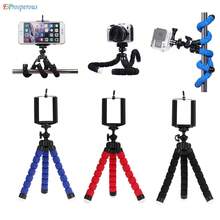 自拍杆手机支架，章鱼手机支架，带遥控器的迷你海绵章鱼三脚架，桌面章鱼手机支架，可360°旋转，进行全方位图像拍摄，可在任何地方调整和固定拍摄，适用于任何场景