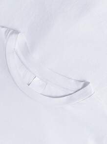 T-shirt da uomo in cotone a coste, stampa di orso in stile street, abbigliamento sportivo da uomo in stile college per la primavera e l'estate, top a maniche corte da uomo bianchi, morbidi e traspiranti.