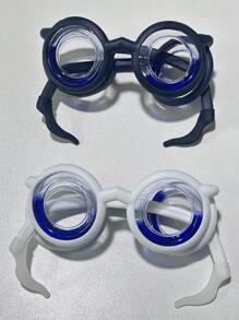 1pc Detachable & Portable Anti-Motion Sickness Glasses, For Adults & Elderly, Scientific Anti-Seasickness, Anti-Car Sickness, Anti-Gaming Dizziness, Surprise Gift, Soft Frame Material, Comes With Anti-Slip Silicone Fixator Halloween