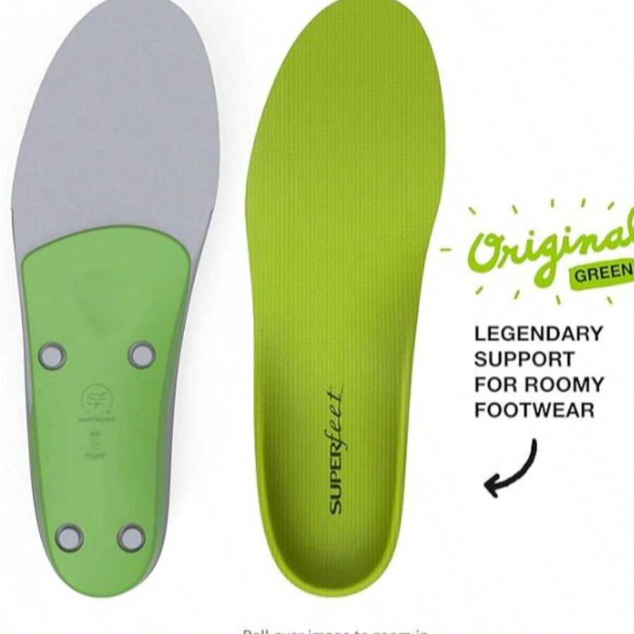 Superfeet All-Purpose Support High Arch Insoles Green - Professional Grade -Size E Men 9.5-11 / Women 10.5-12 - màu xanh lá - Xem 1