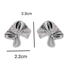1 par de pendientes asimétricos geométricos elegantes y versátiles
