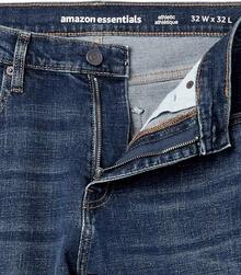 Men's Athletic Stretch Jeans - Colors - Dark Blue Vintage - View 5