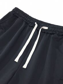 4pcs Men's Basic Solid Cargo Shorts, Drawstring Waist Regular Fit Casual Outdoor Shorts With Pockets, Suitable For Daily Wear, Outdoor, Sports, Running, Golf, Fishing, Basketball, Camping, Gym, Swimming And Beach