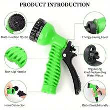 25/50/75ft Expandable Garden Hose Set With 7 Function Spray Nozzle - Durable, Water Hose With Nozzle For Yard Watering, Outdoor Use & Car Washing High Pressure Water Gun - No Power Required