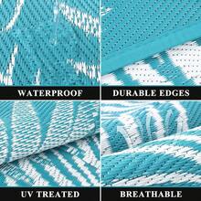 Waterproof Outdoor Rug, Reversible Plastic Straw Patio Camping Rug, Indoor Outdoor RV Mat Carpet For Deck, Camper, Porch, Balcony, Backyard, Picnic - Royal Blue - View 4