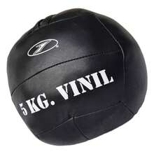 Torrel Balon Medicinal Vinil 5kg para Entrenmiento Costuras Reforzadas, CrossFit, Uso rudo - Negro - Ver 5