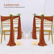 1 Stück Stuhlschleife aus Käsestoff, Hochzeit Gang Dekoration Stuhlband, geeignet für Hochzeit Party Veranstaltungen Stuhl Dekoration