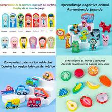 ANTSAY Juguetes educativos para niños, bloques de construcción de ensamblaje digital, iluminación, educación temprana, rompecabezas, pesca magnética, tablero logarítmico - fruta - Ver 3