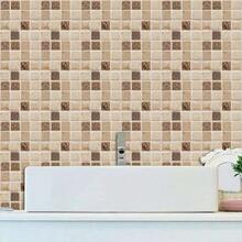 10 miếng dán tường hình gạch mosaic, giấy dán tường phẳng bằng PVC hiện đại, dễ dán, thích hợp cho nhà cửa, nhà bếp, phòng ngủ, trang trí tường. - Nhiều màu - Xem 7