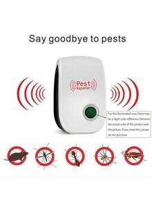 1/2/4pcs Ultrasonic Indoor Pest Repeller, Dual-Frequency Ultrasonic & Electromagnetic Wave Repels Pests, 360° Wide Coverage, Physical Pest Control, Effective Against Mosquitoes, Bugs, Mice, Fleas, Pest Repeller, Suitable For Home, Kitchen, Office, Hotel, Warehouse